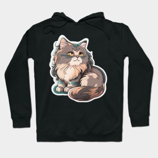 Majestic Maine Coon Cat Sticker Hoodie